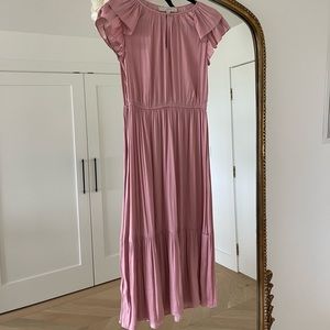 LOFT Blush Pink Midi Dress
